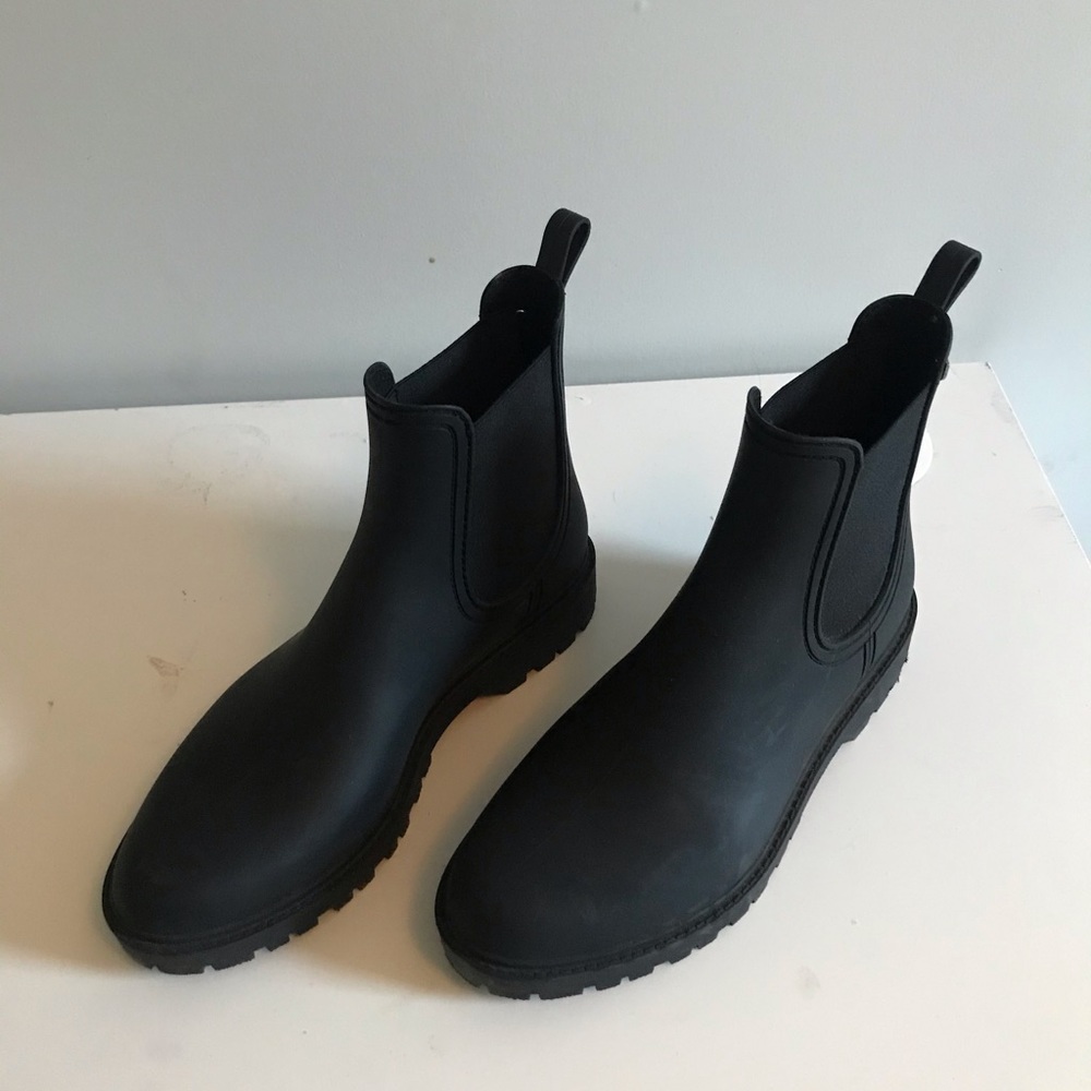 Aldo ankle rain boots black chelsea boot